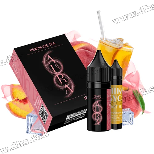 Набір для самозамісу Aura Salt 69 15 мл (69 мг) - Peach Ice Tea (Персиковий Чай, Лід)